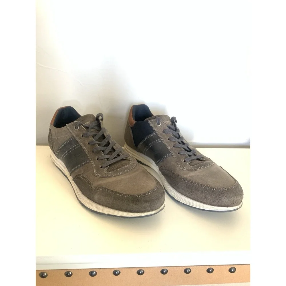 Bullboxer MAYX Men's Brown Leather Suede Casual Low Top Sneakers US 12 / EU 45